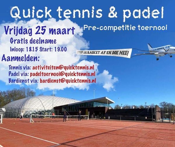 Tennis & Padel Pre-Competitie Toernooi op 25 maart
